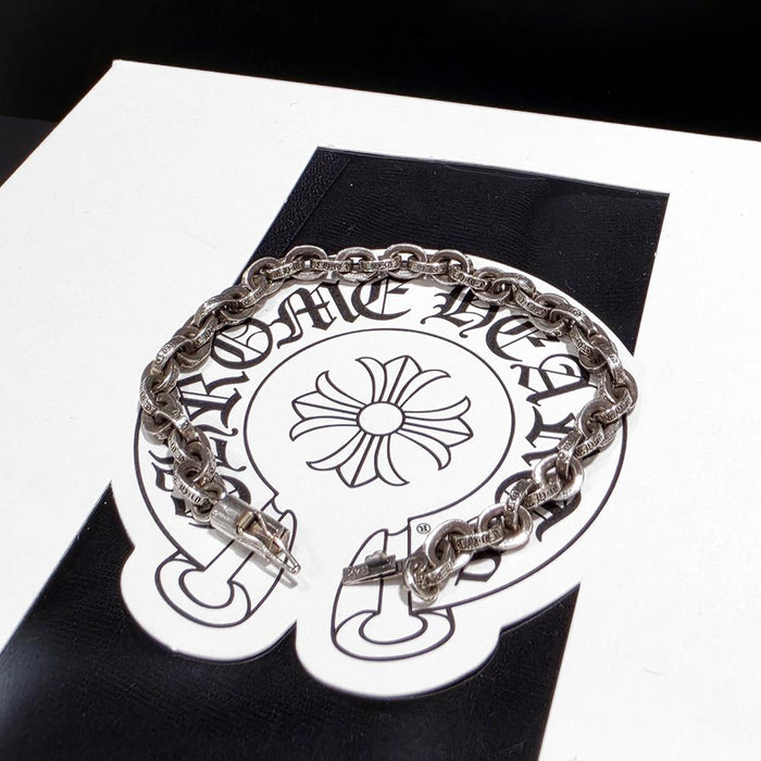 Chrome Hearts CH Paper Chain Bracelet 8 Inch Unisex Silver