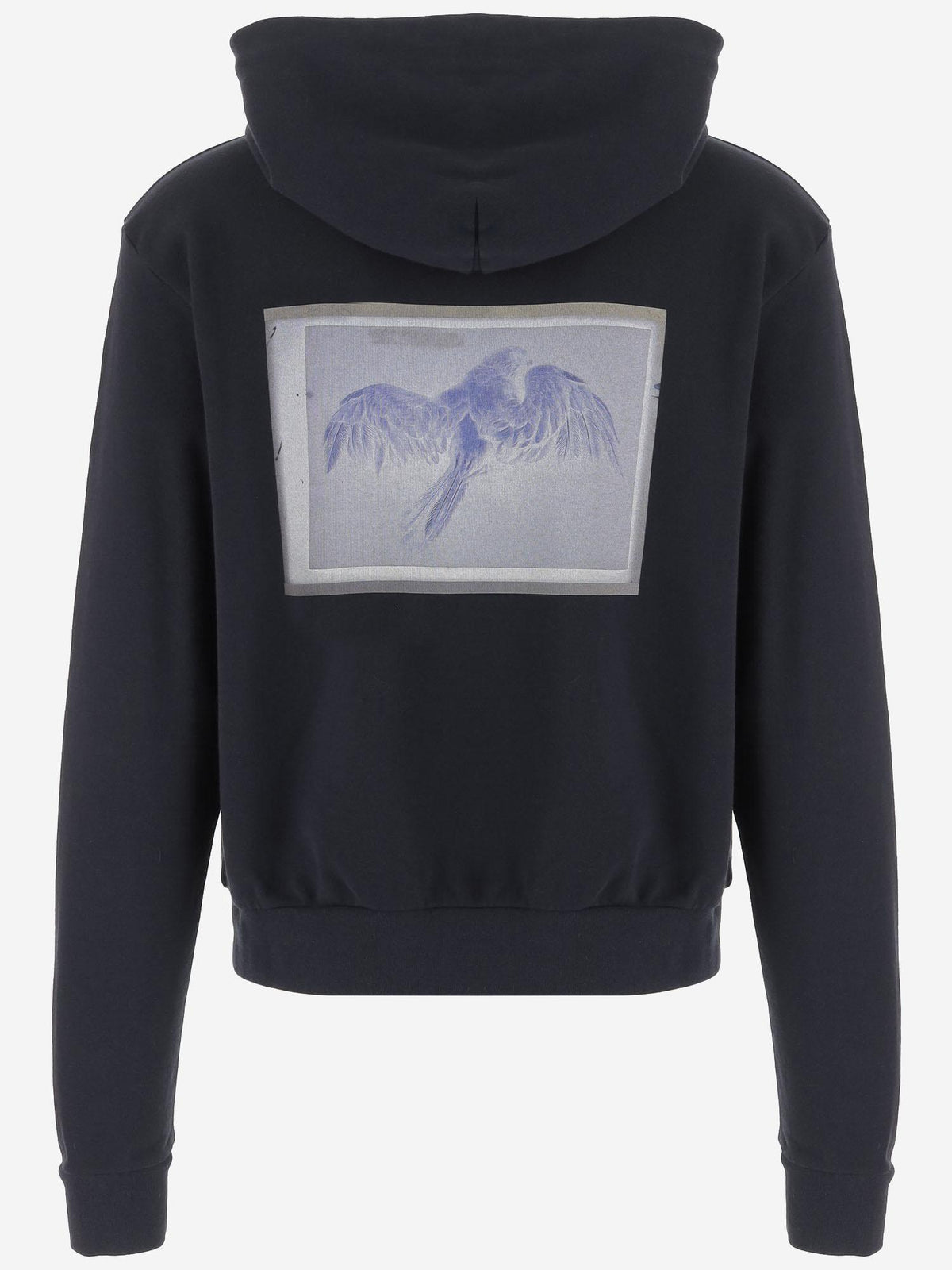 Maison Margiela Black Cotton Logo Hoodie for Men