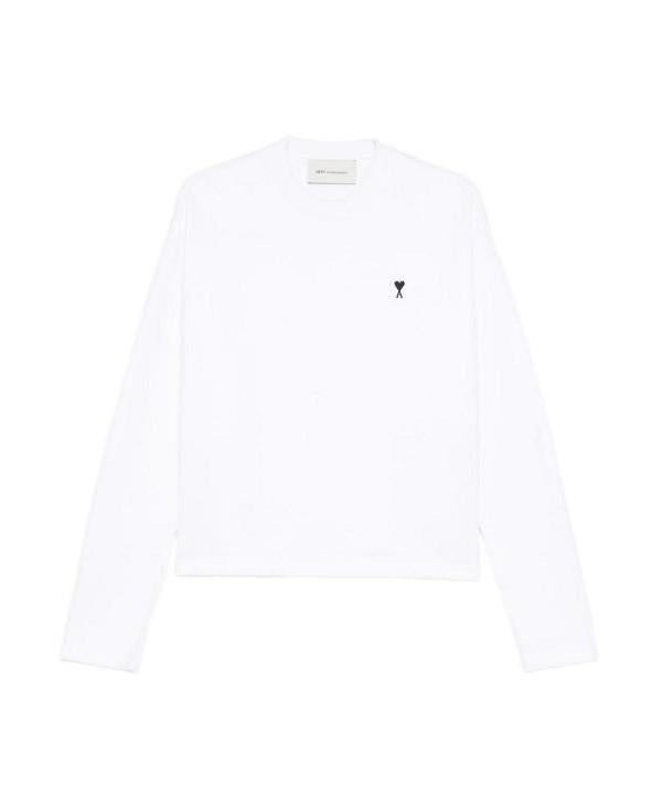 AMI Cotton Ami de Coeur Cropped Sweatshirt