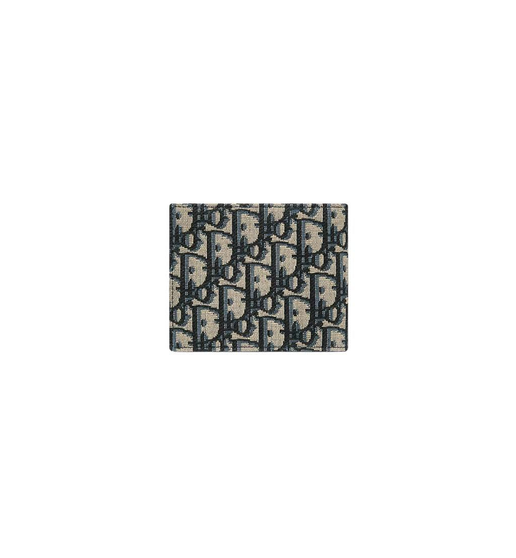 DIOR Oblique Canvas Bifold Wallet Men’s Navy