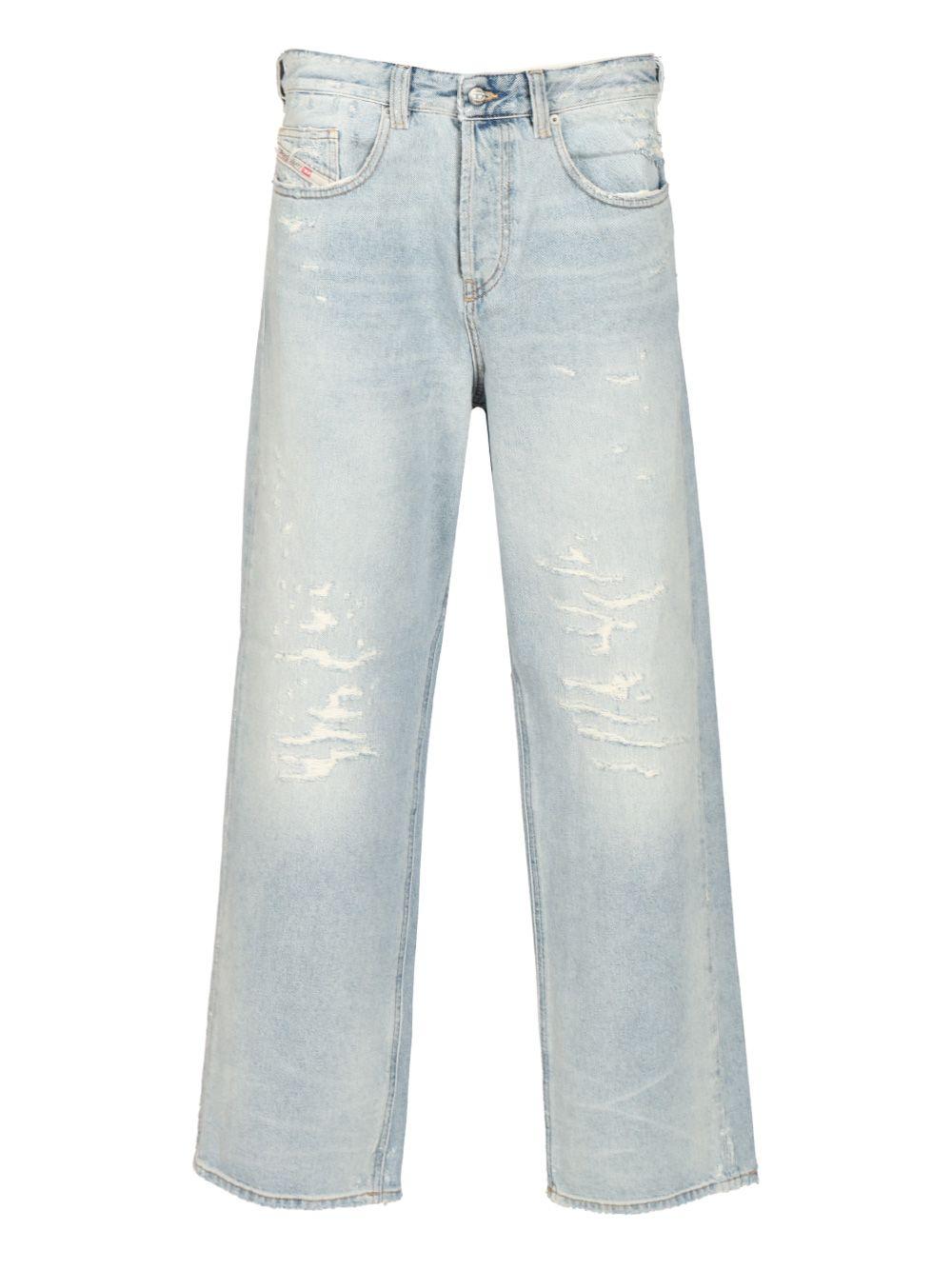 DIESEL Blue Denim Jeans Men's Straight Leg Pants