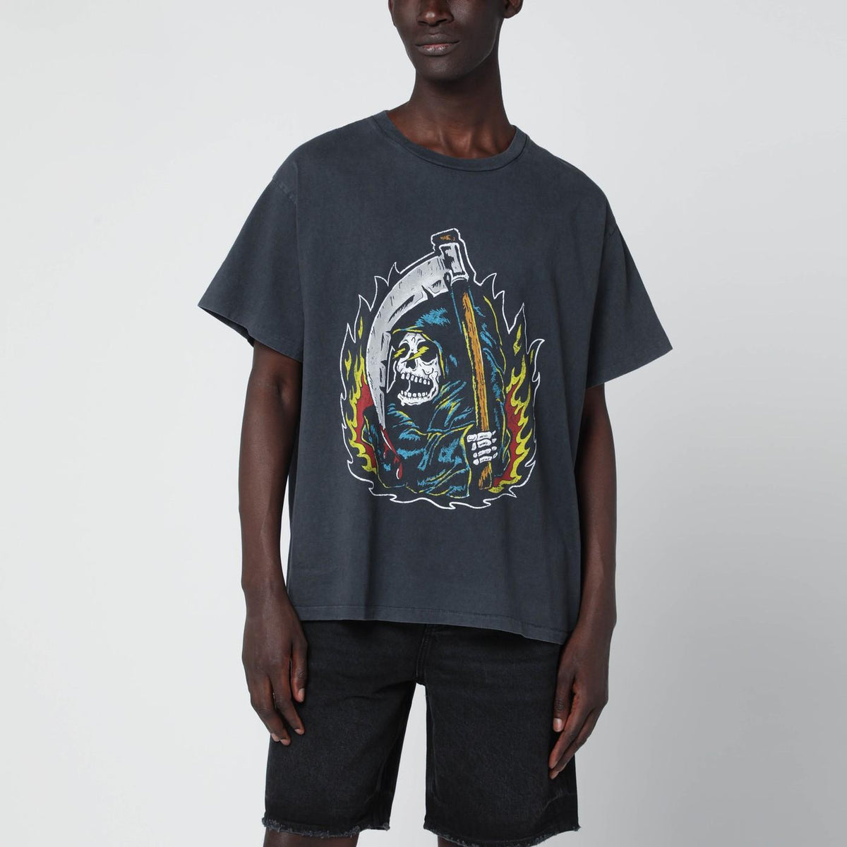 GALLERY DEPT. Vintage Black BIG REAPER ATK Graphic T-Shirt