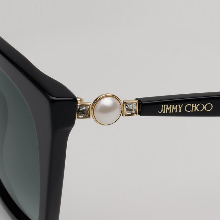 Jimmy Choo Black Cat Eye Square Acetate Sunglasses Unisex