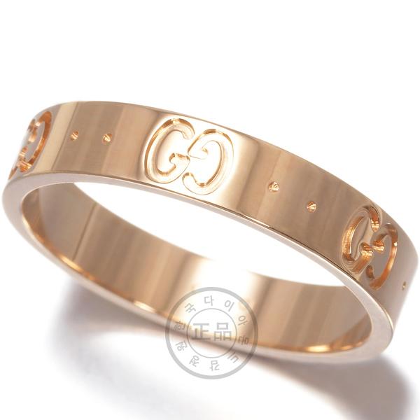 GUCCI Icon Iconic Ring White Yellow Rose Gold Unisex Jewelry 18k