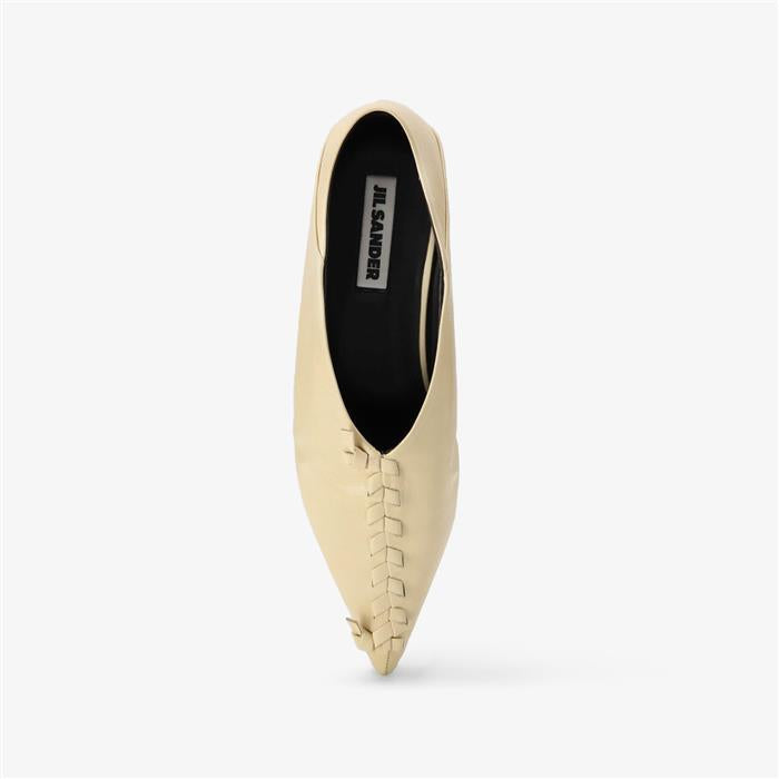 JIL SANDER Pointed Toe Stitch Ballerina Flats