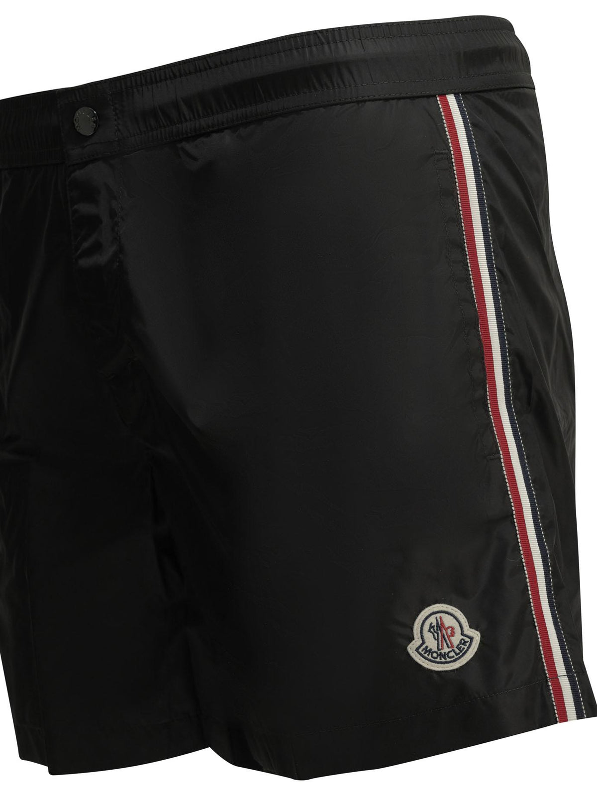 Moncler Black Nylon Swim Shorts