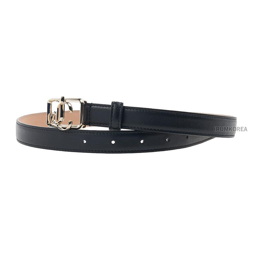 Jimmy Choo Women’s JC Square Belt Black Light Gold