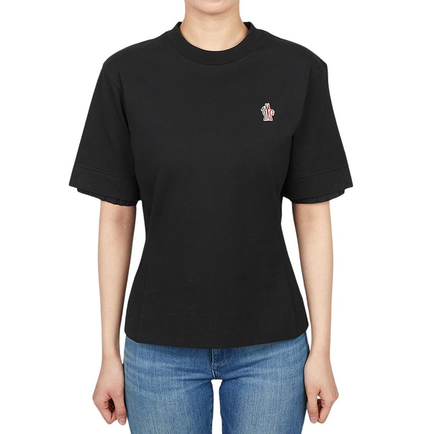 Moncler Grenoble Women’s Short Sleeve T-Shirt Black Cotton