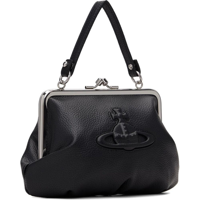 Vivienne Westwood Granny Frame Pearl Shoulder Bag Black