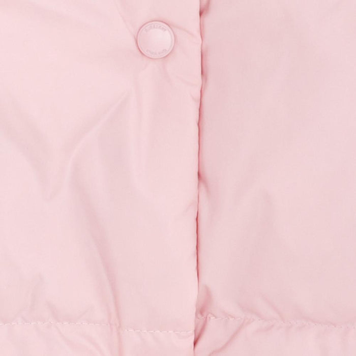BURBERRY Light Pink Logo Quilted Down Jacket Women