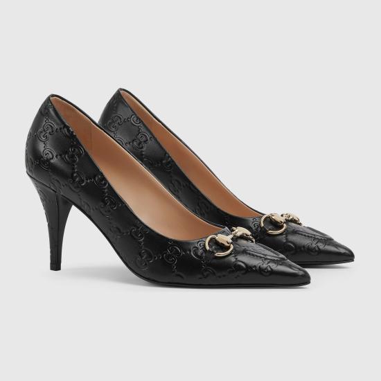 GUCCI Horsebit Pumps Women’s Heels 853318 AAD4U 1000 BLACK DOM