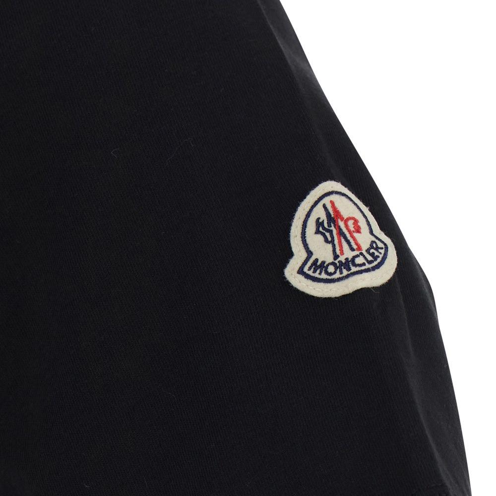 Moncler Logo Trim T-Shirt Black Men's Cotton Top 8C00031 8390T 999
