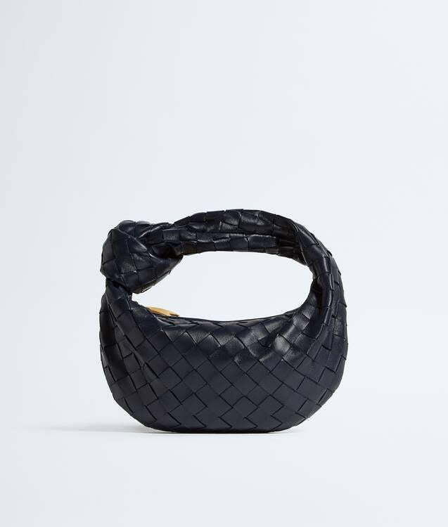 Bottega Veneta Intrecciato Mini Jodie Tote Bag Midnight Navy
