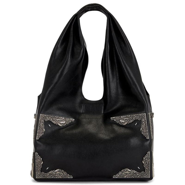 Maison Margiela Black Leather Medium Box Shoulder Bag