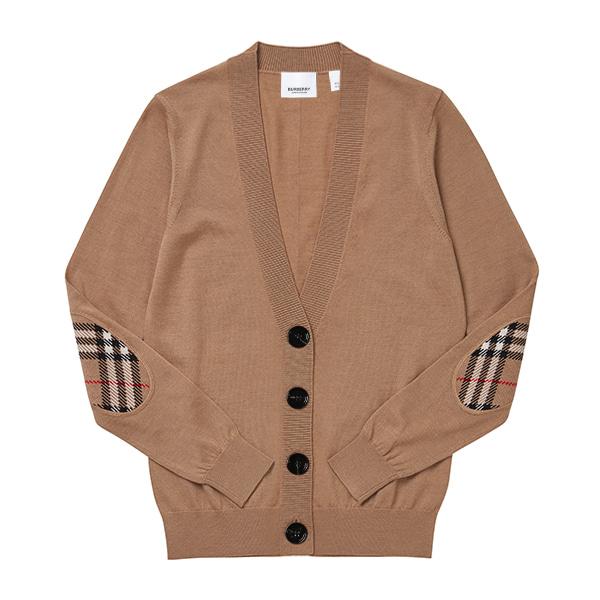 BURBERRY Donnock Check Patch Merino Wool Women’s Cardigan 8074885