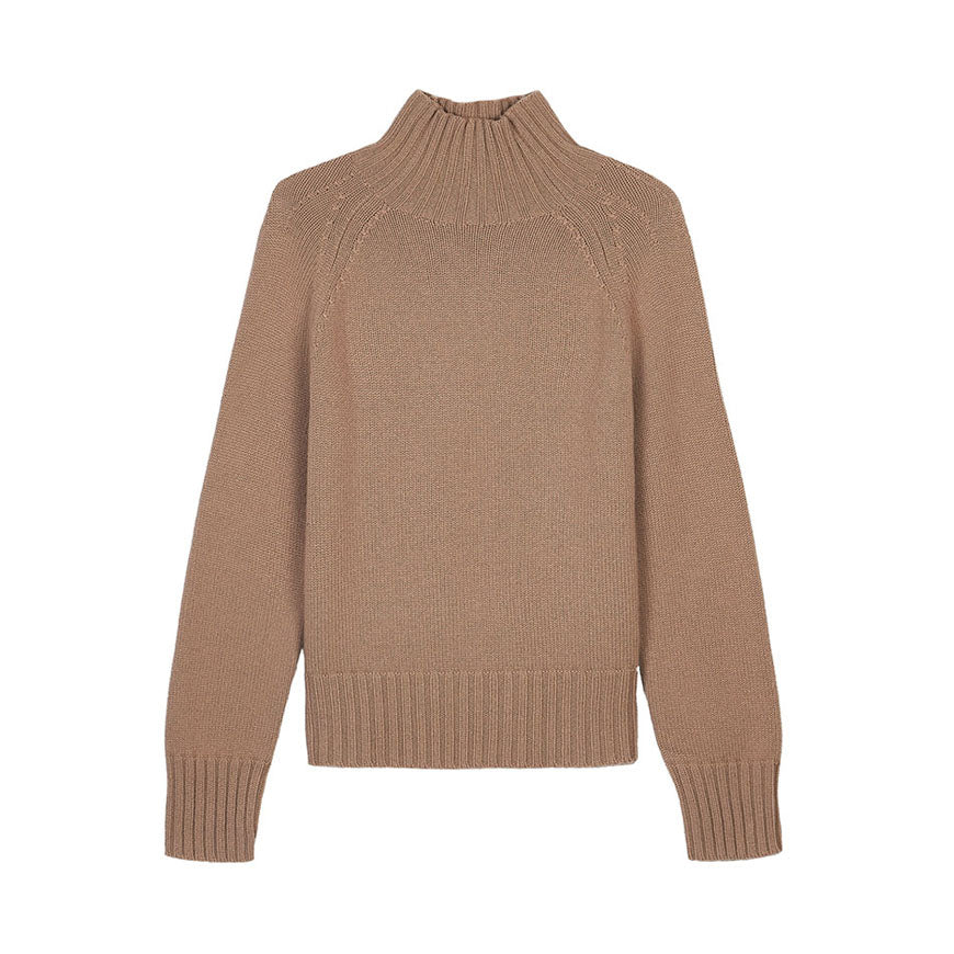 Max Mara MANTOVA Wool Crewneck Sweater Women Beige