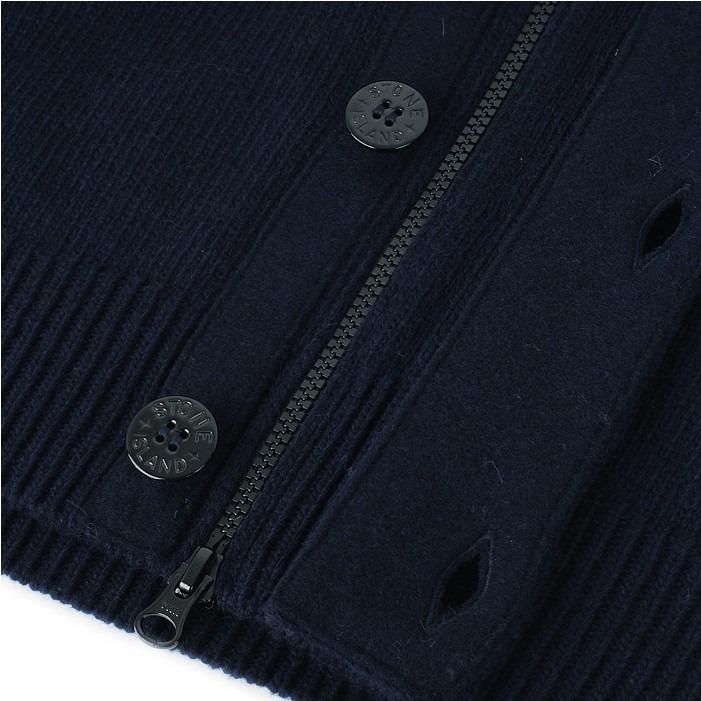 STONE ISLAND Navy Full-Zip Knit Cardigan Jacket Men K2S15 5100047 S00A3 V0020