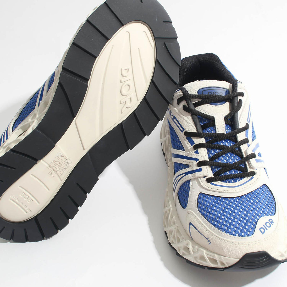 DIOR MEN White Blue B35 NXXT Low Top Sneakers
