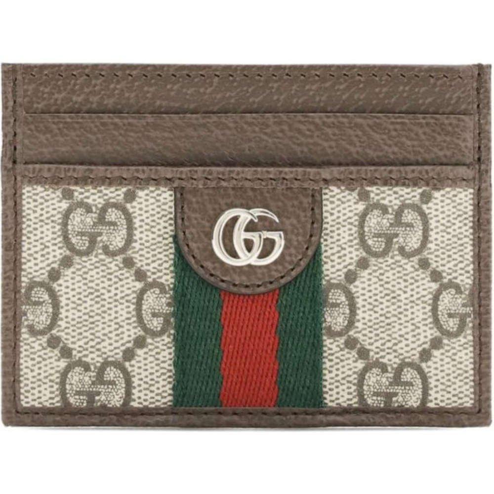 GUCCI Beige Ophidia GG Marmont Women’s Card Holder Wallet