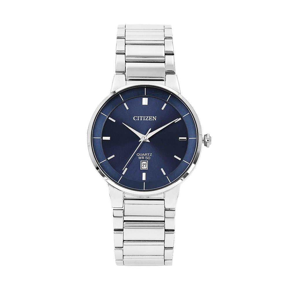 CITIZEN Blue Dial Stainless Steel Men’s Watch BI5120 51L