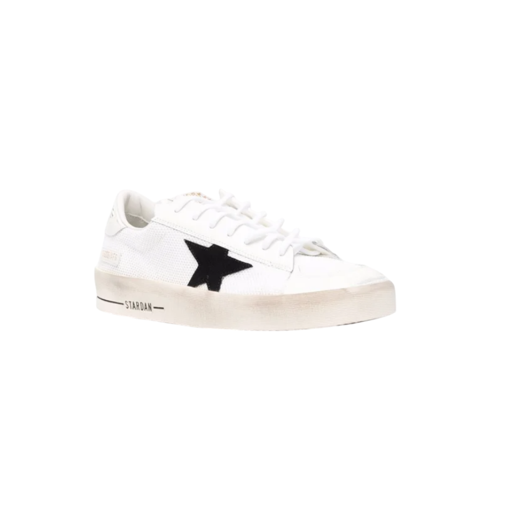 GOLDEN GOOSE White/Black Suede Star Low-Top Sneakers Men