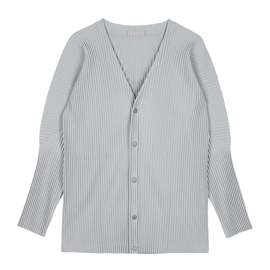 Issey Miyake Homme Plissé Men’s V-Neck Button Cardigan HP59JL541 11