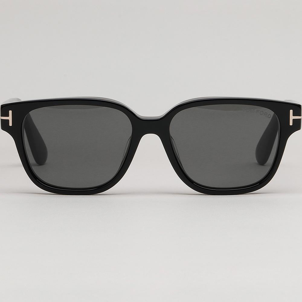 TOM FORD Black Acetate Asian Fit Unisex Sunglasses