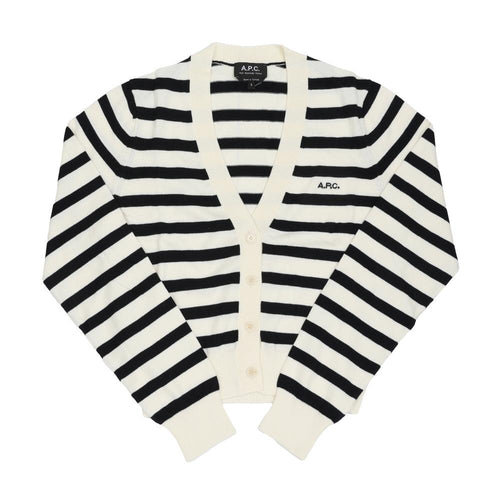 A.P.C. Gael Striped V-Neck Women’s Car COGDK F22312 TAI OFFWHITEDARK NAVY GAELLE