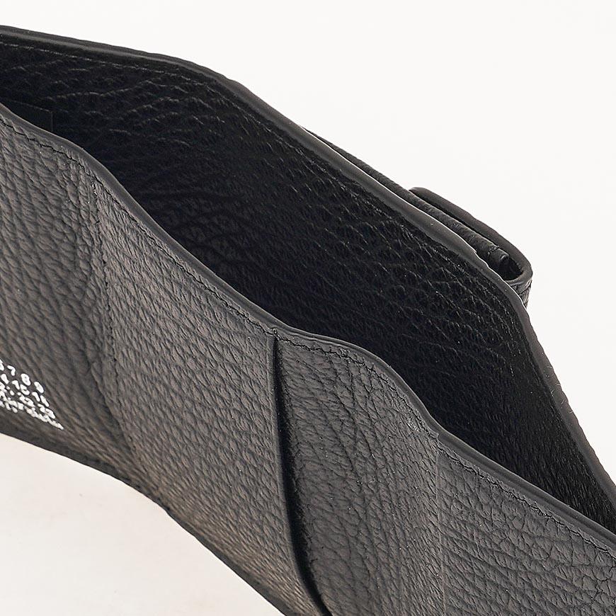 Maison Margiela Unisex Four-Stitch Leather Bifold Wallet Black