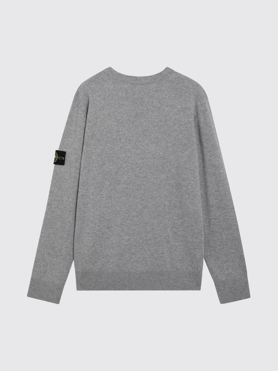 STONE ISLAND Wool Blend Crewneck Knit Sweater Navy Men