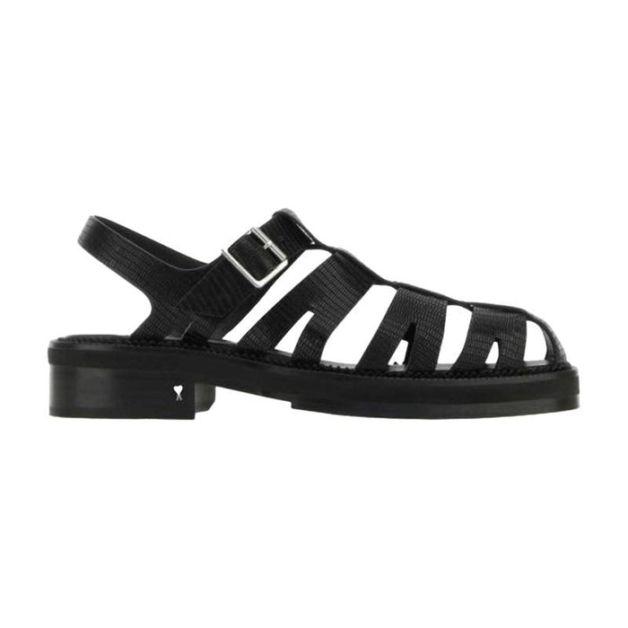 AMI Fisherman Leather Sandals Black Unisex
