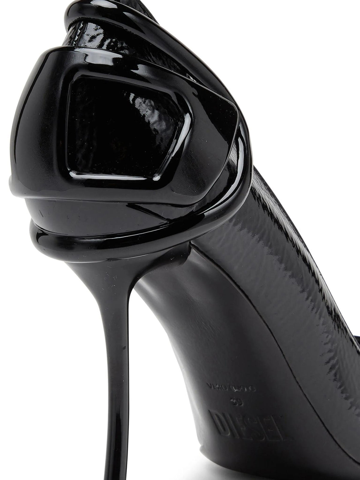 DIESEL Black Leather Mary Jane Pumps