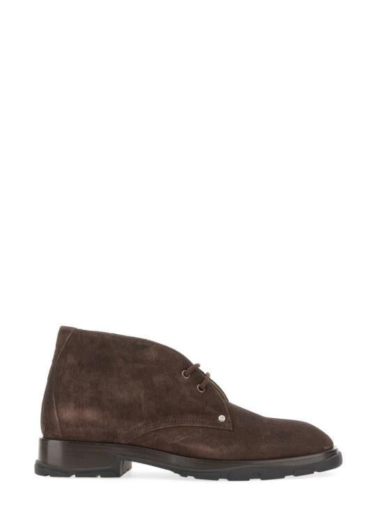 Alexander Mcqueen Leather Lace-Up Combat Boots for Men 728255 WIA5N2118