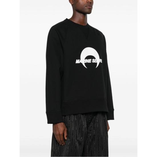 Marine Serre Black Long Sleeve Sweatshirt UST019ACJER 0013BK99