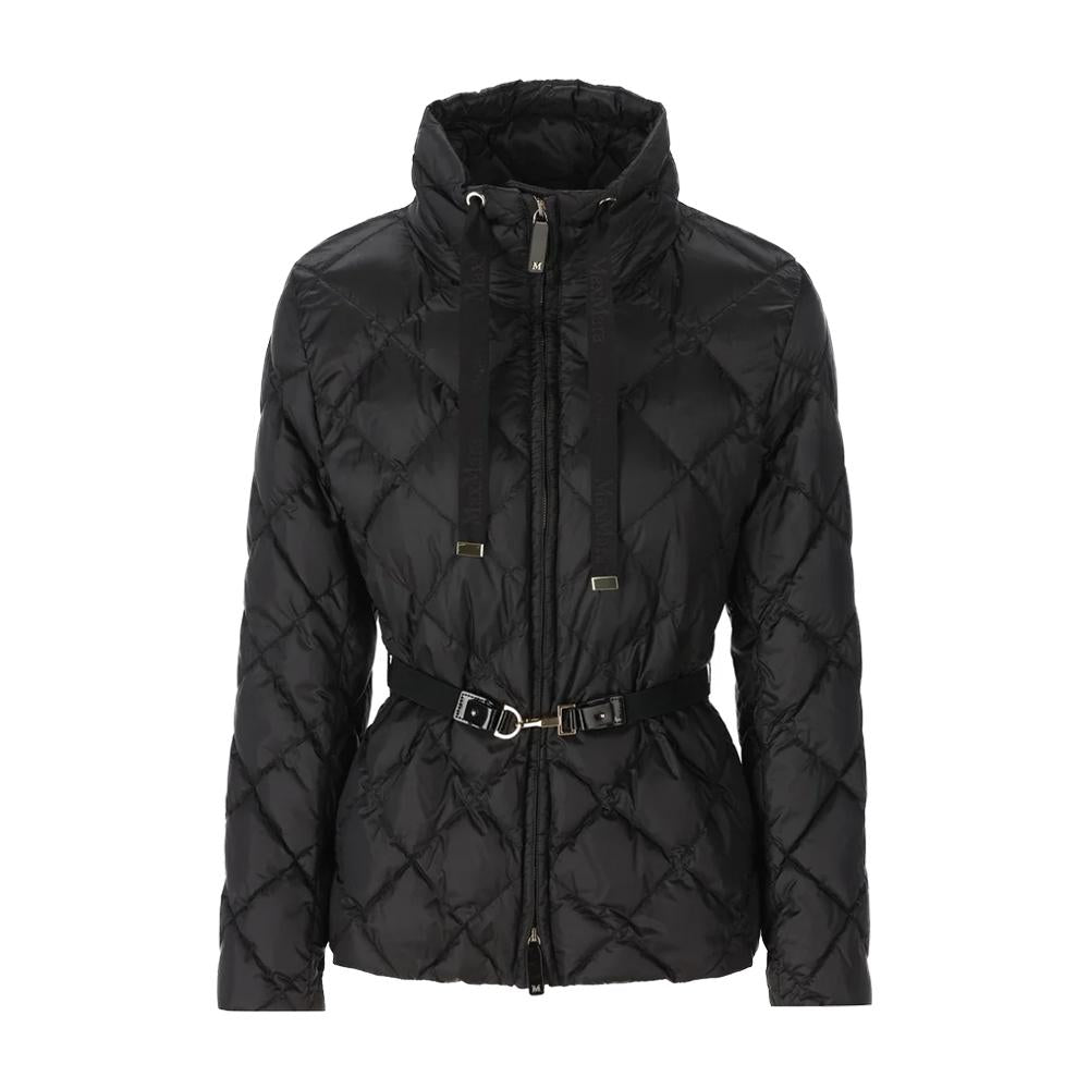 Max Mara SoftB Belted Quilted Puffer Jacket Black 261948 1024