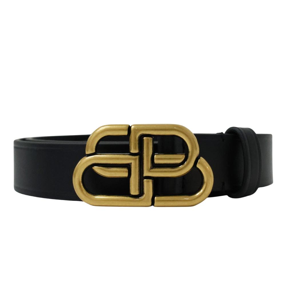 BALENCIAGA BB Logo Women’s Leather Belt Black