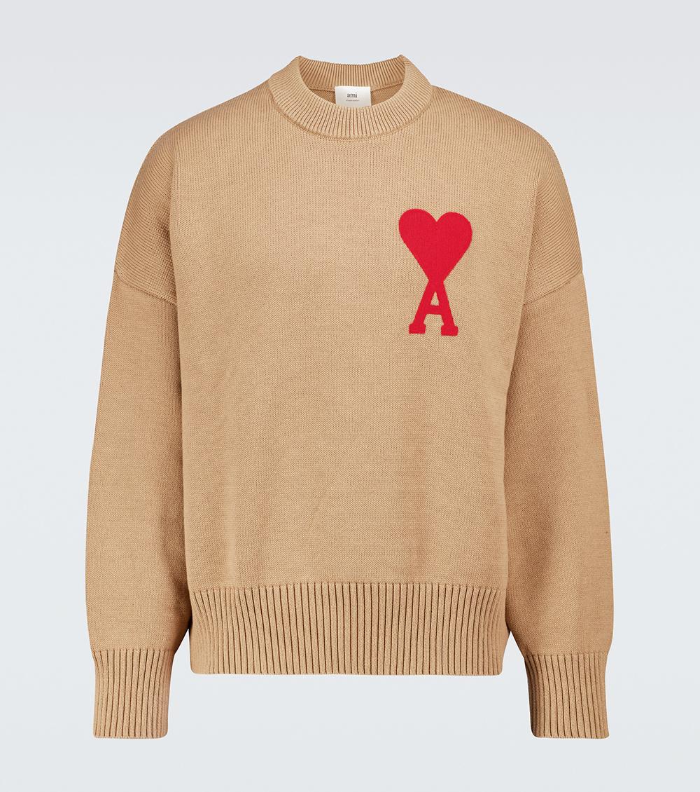AMI Paris de Coeur Oversized Crewneck Sweater HK009 016