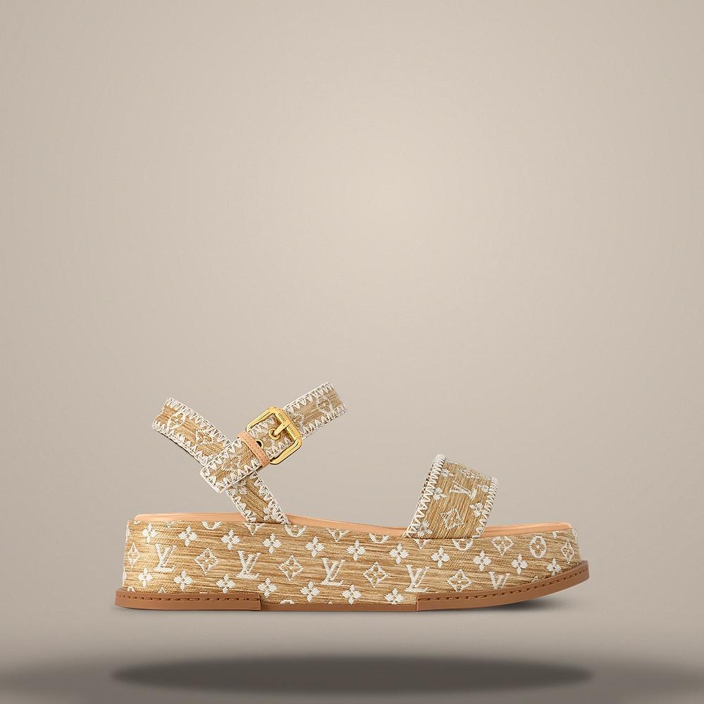 Louis Vuitton Maya Platform Natural Men's Sandals 1AHNOG
