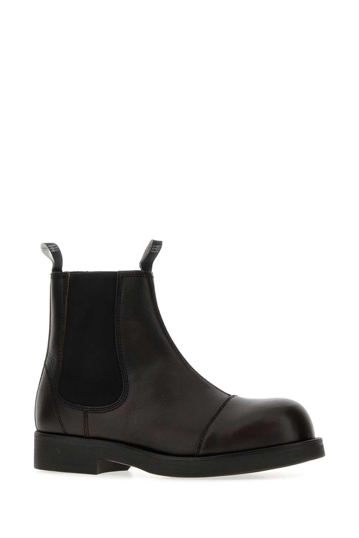 Maison Margiela Black Leather Chelsea Boots for Men