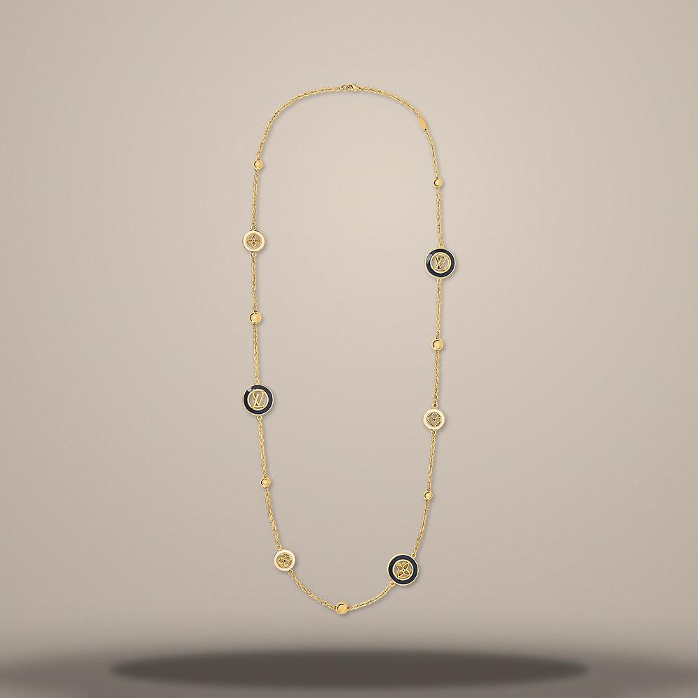 Louis Vuitton Nautical LV Pendant Gold-Tone Metal Necklace M03910