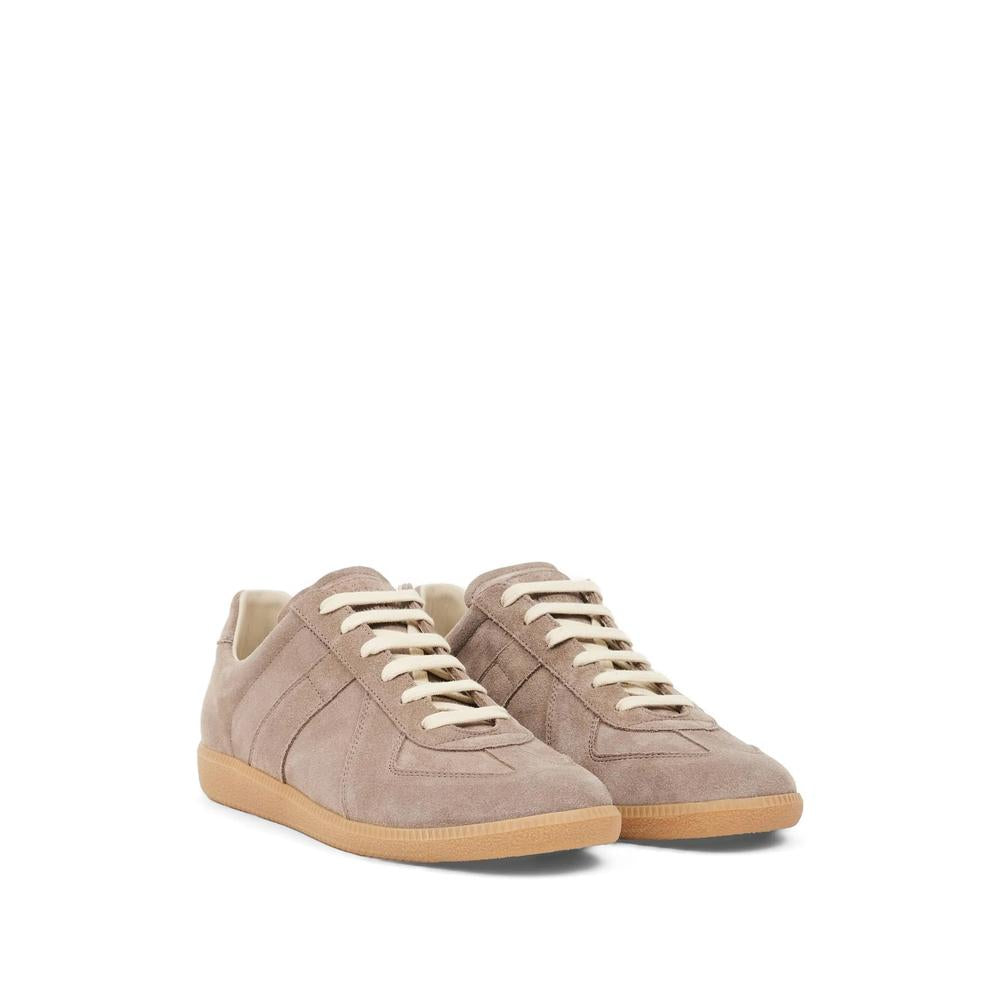 Maison Margiela White Leather Low-Top Sneakers