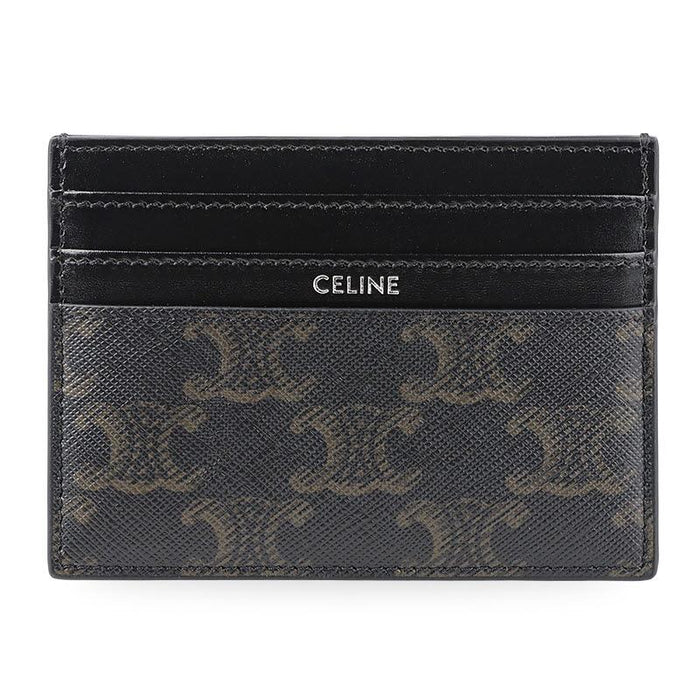 CELINE Triomphe Canvas Large Card Holder Black