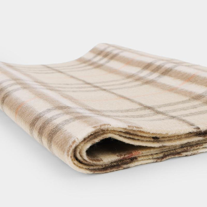 BURBERRY Reversible Contrast Check Cashmere Scarf Beige
