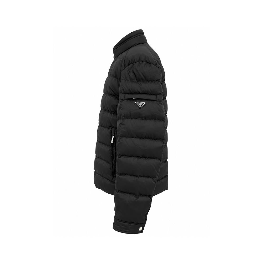 PRADA Black Goose Down Short Puffer Jacket for Men