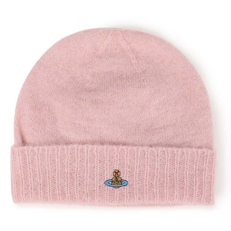Vivienne Westwood Fluffy Knit Beanie Hat Navy Blue 8102002J K006A