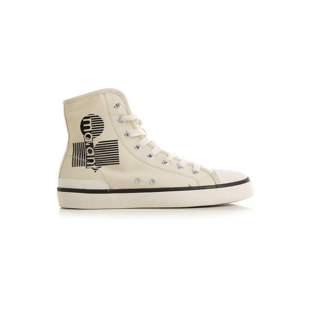 Isabel Marant Chalk BENKEEN Logo High-Top Sneakers
