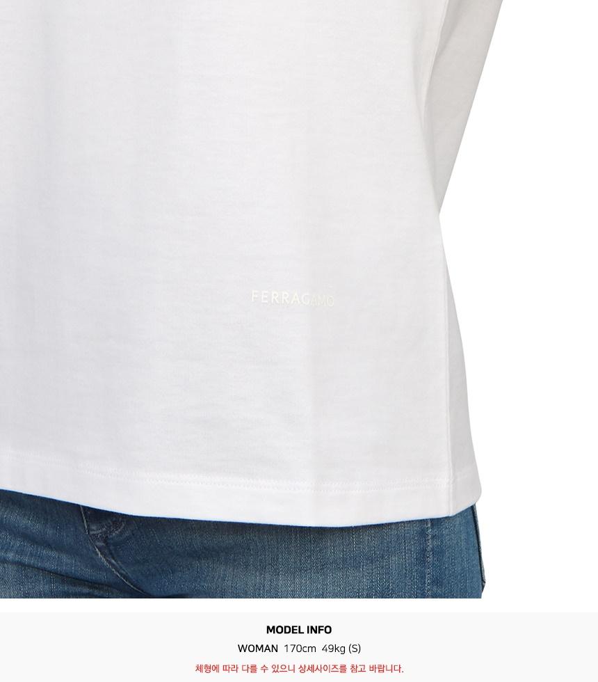 Ferragamo Women’s Short Sleeve T-Shirt 11 1958 BIANCO 0765438