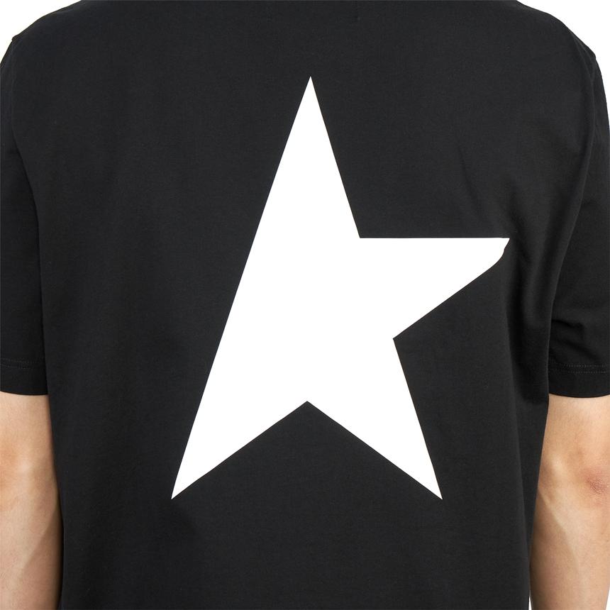 GOLDEN GOOSE Men’s Short Sleeve T-Shirt Navy Cotton