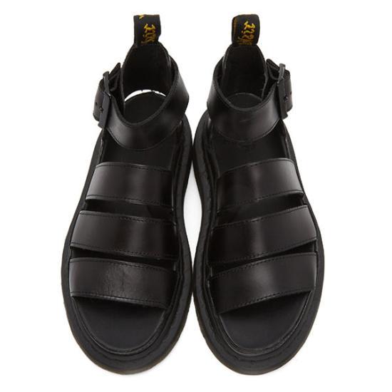 Dr.Martens Leather Sandals for Women R24477001 BLACK DOM