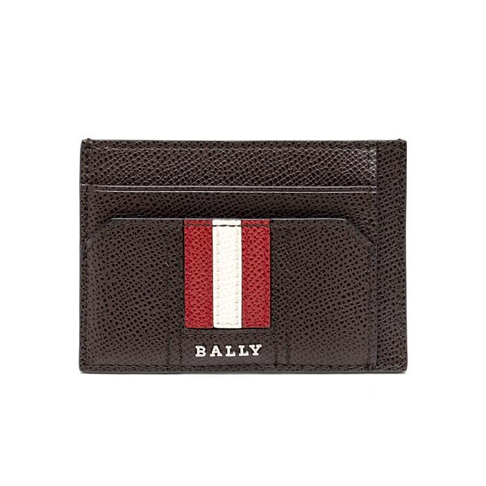 BALLY Refurbished Men’s Leather Card Holder Black Card Wallet TARRIK LT 21